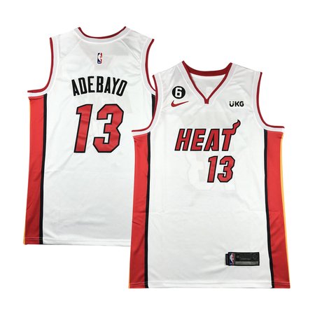 Men's Miami Heat #13 Bam Adebayo White Stitched Basketball Jersey