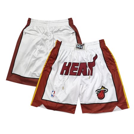 Men's Miami Heat White Shorts