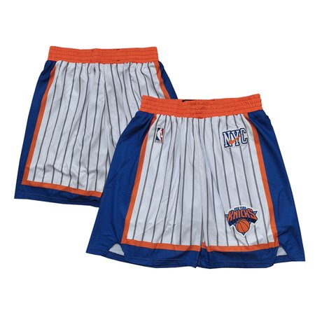 Men's New York Knicks White Shorts