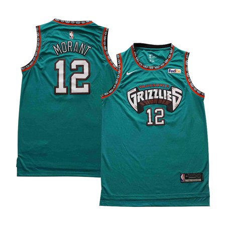 Men's Memphis Grizzlies #12 Ja Morant Green Stitched Basketball Jersey