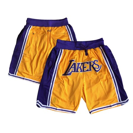 Men's Los Angeles Lakers Yellow Shorts