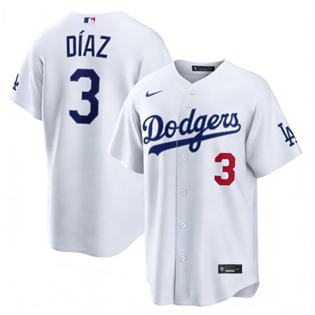 Youth Los Angeles Dodgers #3 Edwin Diaz Nike White Home Limited Jersey