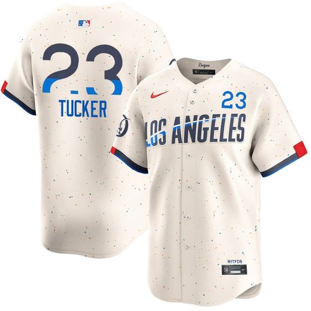 Men's Los Angeles Dodgers #23 Kyle Tucker Cream 2024 City Connect Limited Player Jersey