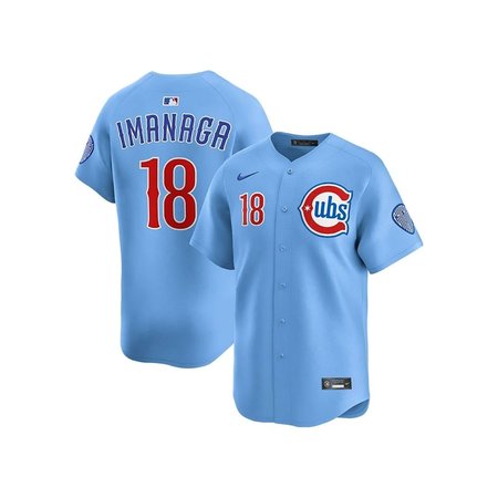 Men's Chicago Cubs #18 Shota Imanaga Blue Cool Base Stitched Baseball Jersey