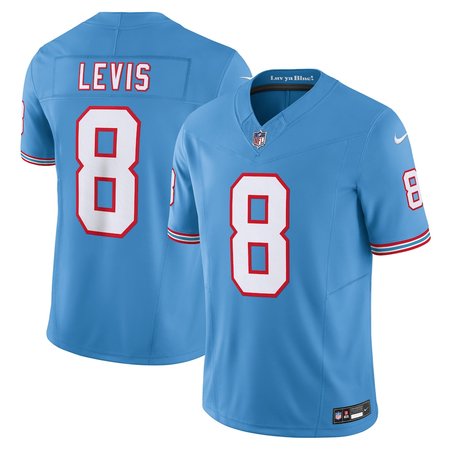 Men's Tennessee Titans #8 Will Levis Nike Light Blue Alternate Oilers Throwback Vapor F.U.S.E. Limited Jersey