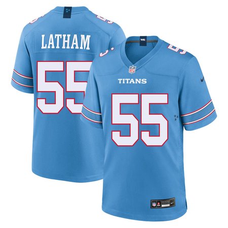 Men's Tennessee Titans #55 JC Latham Dike Nike Light Blue Game Jersey