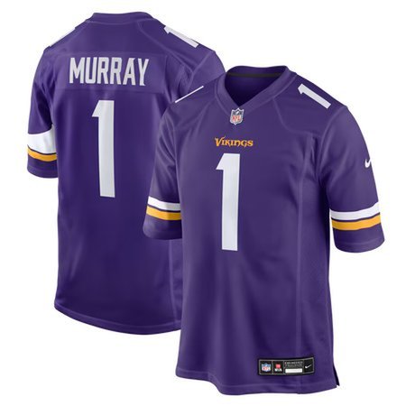 Men's Minnesota Vikings #1 Kyler Murray Nike Purple Game Jersey