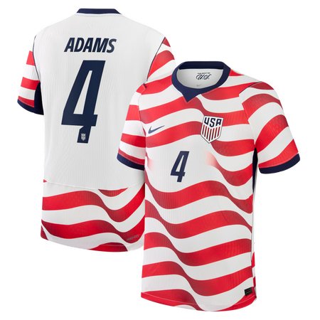 Men's Tyler Adams #4 USA Home Stadium Authentic Jersey World Cup 2026