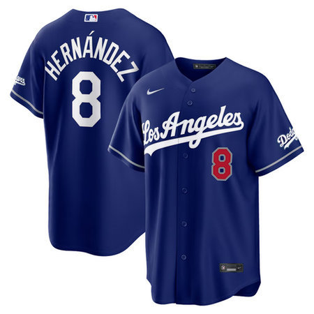 Youth Los Angeles Dodgers #8 Enrique Hernandez Nike Royal Alternate Stadium Jersey