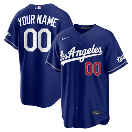 Men's Los Angeles Dodgers Nike Royal Alternate Stadium Custom Jersey
