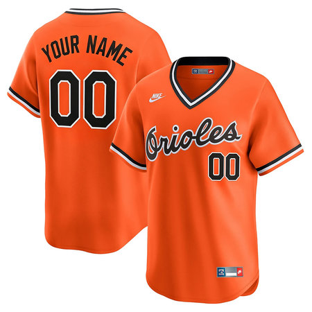 Men's Baltimore Orioles Nike Orange Cooperstown Collection Limited Custom Jersey