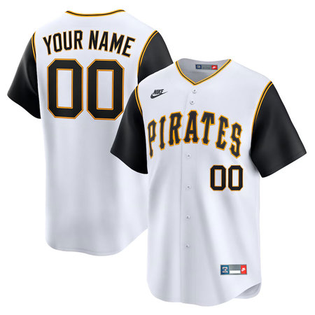 Men's Pittsburgh Pirates Nike White Cooperstown Collection Limited Custom Jersey