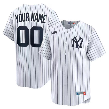 Men's New York Yankees Nike White Throwback Cooperstown Collection Limited Custom Jersey