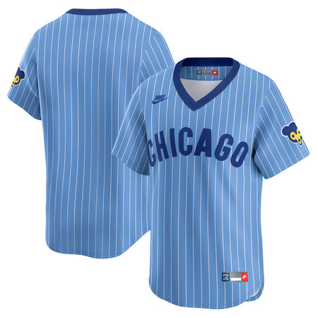 Men's Chicago Cubs Nike Light Blue Cooperstown Collection Limited Jersey