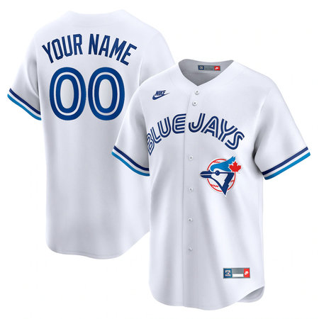 Men's Toronto Blue Jays Nike White Cooperstown Collection Limited Custom Jersey