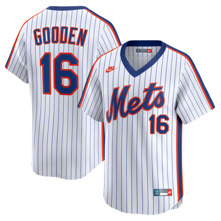 Youth New York Mets #16 Dwight Gooden Nike White Cooperstown Collection Limited Jersey