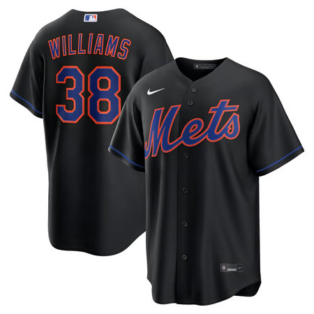 Men's New York Mets #38 Devin Williams Nike Black Alternate Replica Jersey