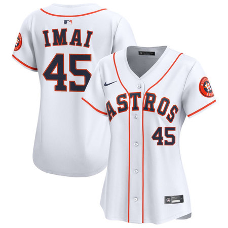 Women's Houston Astros #45 Tatsuya Imai Nike White Home Limited Jersey
