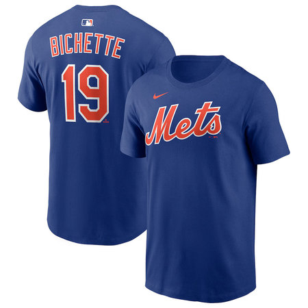 Men's New York Mets #19 Bo Bichette Royal Name & Number T-Shirt