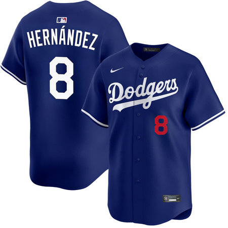 Men's Los Angeles Dodgers #8 Enrique Hernandez Royal Cool Base Jersey