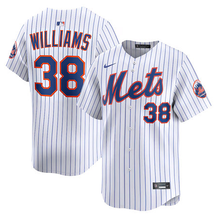 Men's New York Mets #38 Devin Williams White Alternate Limited Stitched Baseball Jersey