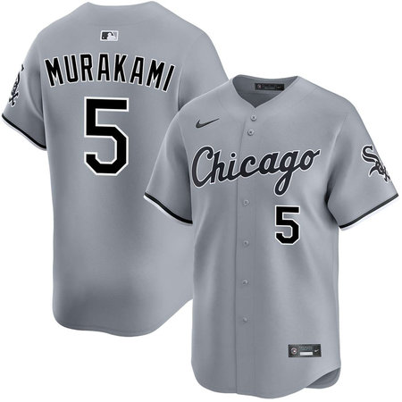 Men's Chicago White Sox #5 Munetaka Murakami Gray Road Limited Jersey