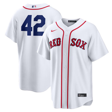Youth Boston Red Sox #42 Jackie Robinson Nike White Home 2026 Jackie Robinson Day Replica Jersey