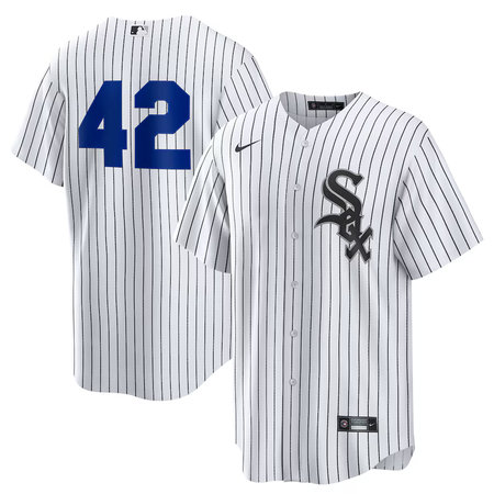 Men's Chicago White Sox #42 Jackie Robinson Nike White Home 2025 Jackie Robinson Day Replica Jersey