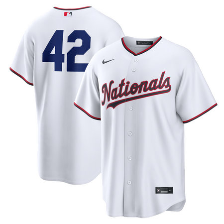 Men's Washington Nationals #42 Jackie Robinson Nike White Home 2026 Jackie Robinson Day Replica Jersey