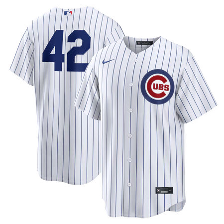 Men's Chicago Cubs #42 Jackie Robinson Nike White Home 2026 Jackie Robinson Day Replica Jersey