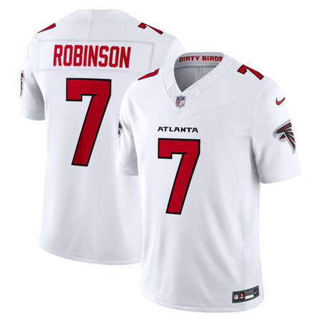 Men's Atlanta Falcons #7 Bijan Robinson Nike White Vapor F.U.S.E. Sewn Down Limited Jersey