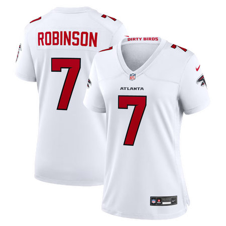 Women's Atlanta Falcons #7 Bijan Robinson Nike White Game Jersey