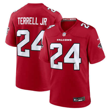 Men's Atlanta Falcons #24 A.J. Terrell Nike Red Game Jersey