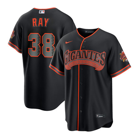 Youth San Francisco Giants #38 Robbie Ray Nike Black Alternate Replica Jersey