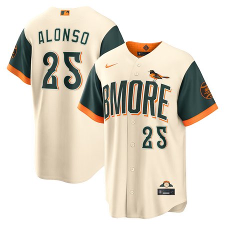Men's Baltimore Orioles #25 Pete Alonso Cream 2026 City Connect Stitched Jersey