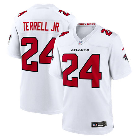 Men's Atlanta Falcons #24 A.J. Terrell Nike White Game Jersey