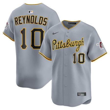 Men's Pittsburgh Pirates #10 Bryan Reynolds Nike Gray Road Limited Jersey