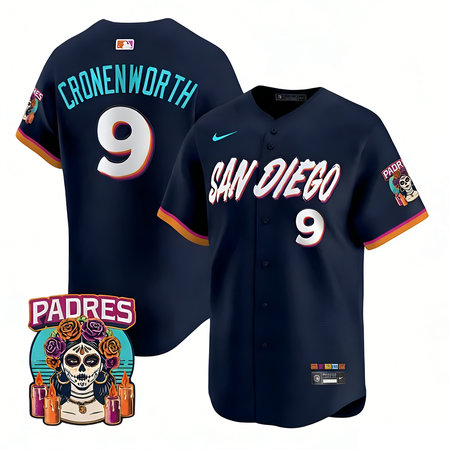 Men's San Diego Padres #9 Jake Cronenworth Navy 2026 City Connect Stitched Jersey