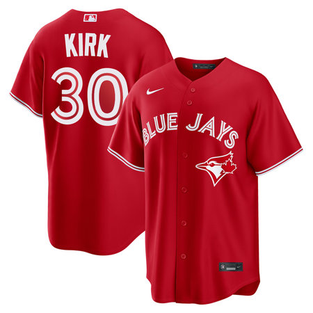 Men's Toronto Blue Jays #30 Alejandro Kirk Nike Red Canada Day Replica Jersey