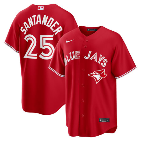 Men's Toronto Blue Jays #25 Anthony Santander Nike Red Canada Day Replica Jersey