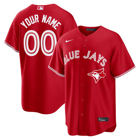 Men's Toronto Blue Jays Nike Red Canada Day Replica Custom Jersey