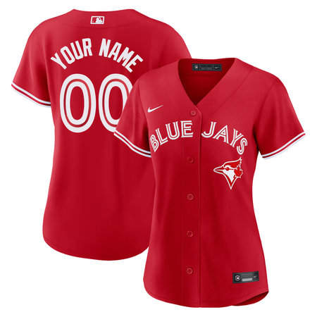 Women's Toronto Blue Jays Nike Red Canada Day Replica Custom Jersey