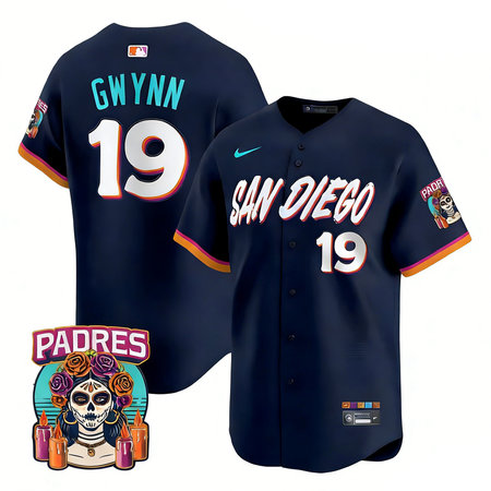 Men's San Diego Padres #19 Tony Gwynn Navy 2026 City Connect Stitched Jersey