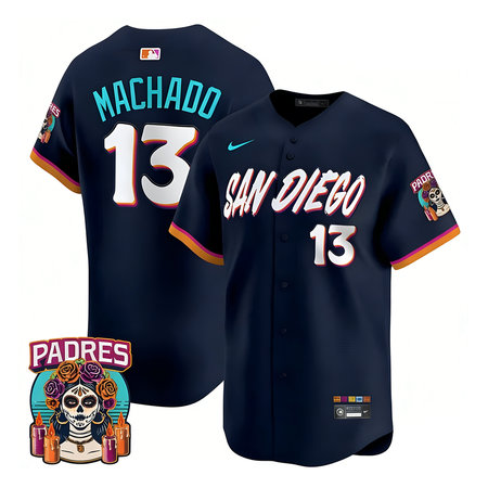 Men's San Diego Padres #13 Menny Machado Navy 2026 City Connect Stitched Jersey