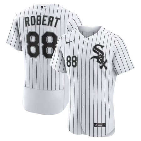 Men's Chicago White Sox #88 Luis Robert Nike White/Black Home Authentic Player Jersey