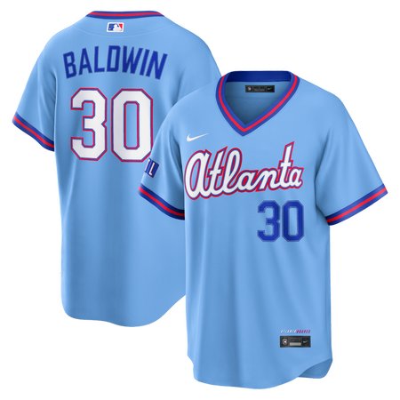 Youth Atlanta Braves #30 Drake Baldwin Powder Blue 2026 City Connect Stitched Jersey