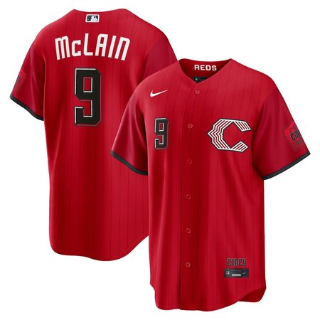 Men's Cincinnati Reds #9 Matt McLain Red 2026 City Connect Stitched Jersey