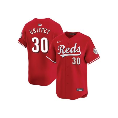 Men's Cincinnati Reds #30 Ken Griffey Jr. Nike Red Home Limited Player Jersey