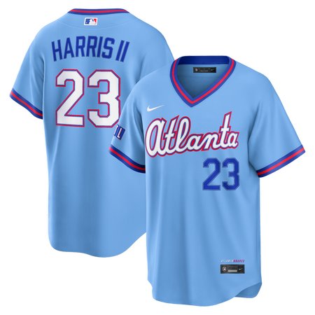 Men's Atlanta Braves #23 Michael Harris II Powder Blue 2026 City Connect Stitched Jersey