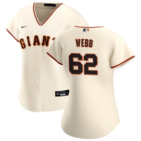 Women's San Francisco Giants #62 Logan Webb Nike Cream Home Limited Player Jersey